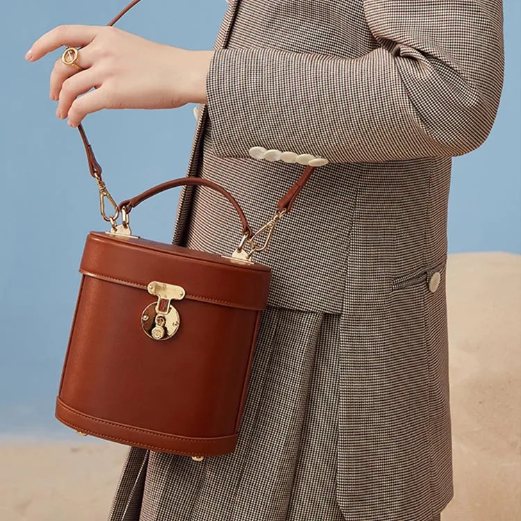 Womens Crossbody Bucket Bag Leather Handbags Purse for Women