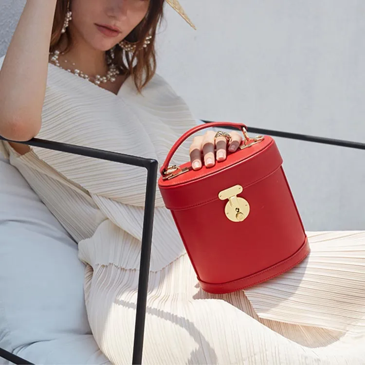 Womens Crossbody Bucket Bag Leather Handbags Purse for Women