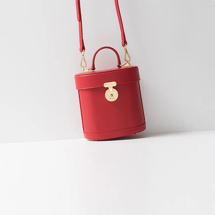 Womens Crossbody Bucket Bag Leather Handbags Purse for Women