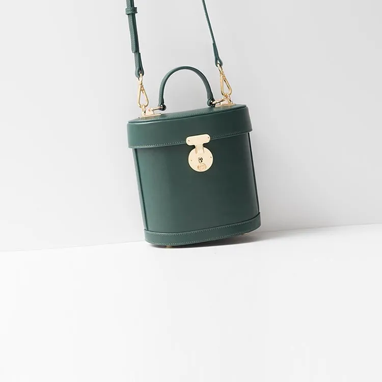 Womens Crossbody Bucket Bag Leather Handbags Purse for Women