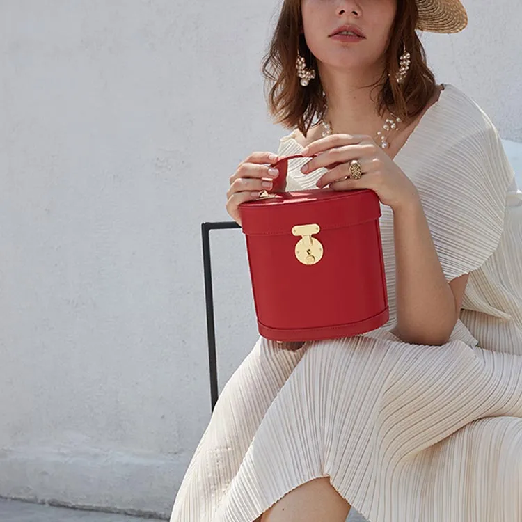 Womens Crossbody Bucket Bag Leather Handbags Purse for Women