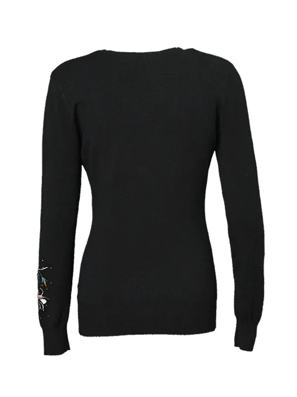 Women's Embroidery Knit Sweater
