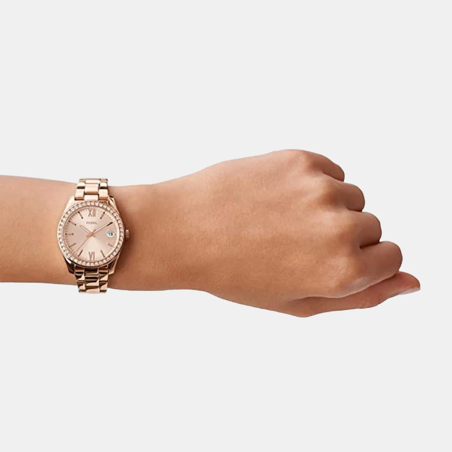 Women's Rose Gold Analog Stainless Steel Watch ES4318