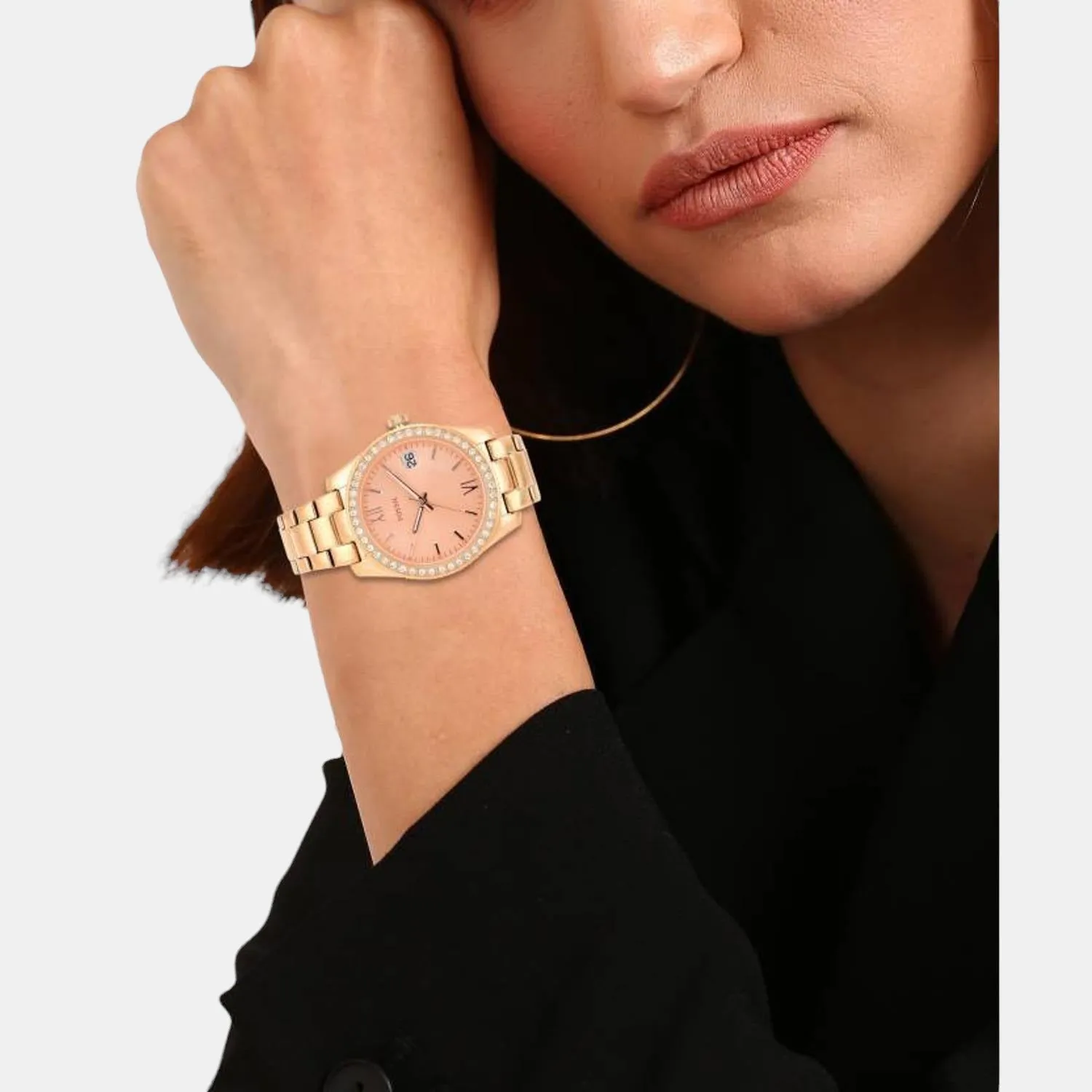Women's Rose Gold Analog Stainless Steel Watch ES4318I