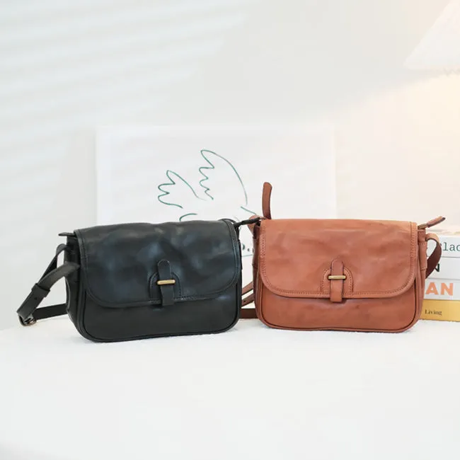 Womens Small Black Leather Crossbody Bag Ladies Shoulder Bags