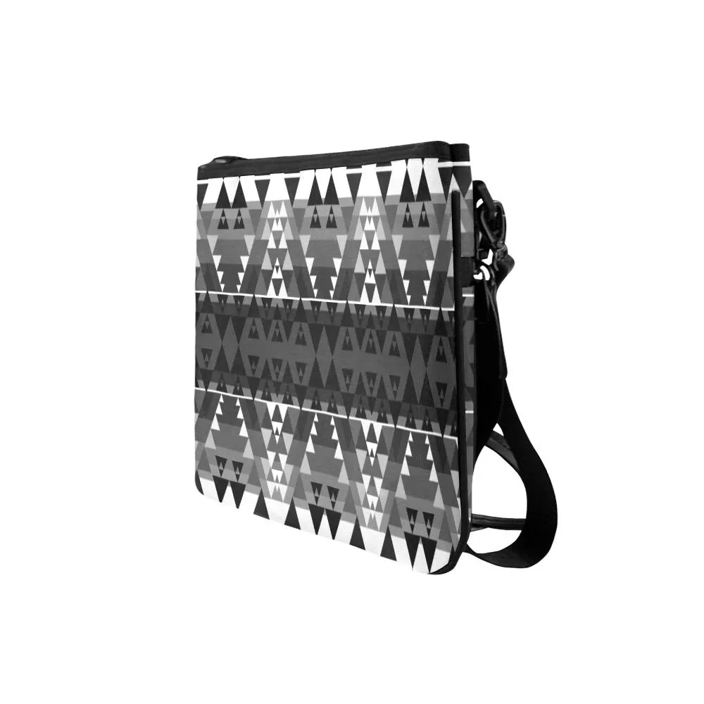 Writing on Stone Black and White Slim Clutch Bag