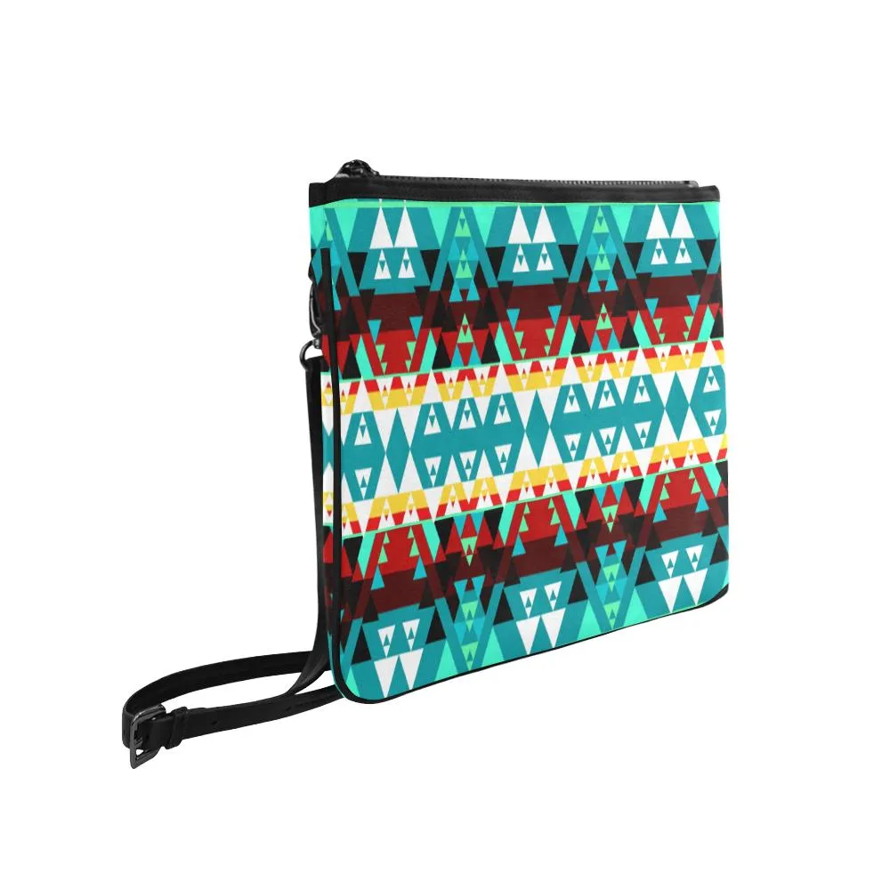 Writing on Stone Wheel Slim Clutch Bag